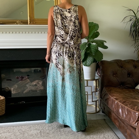 Milano maxi‎ snake skin print team brow size 12 drawstring waist satin wedding - Picture 3 of 13